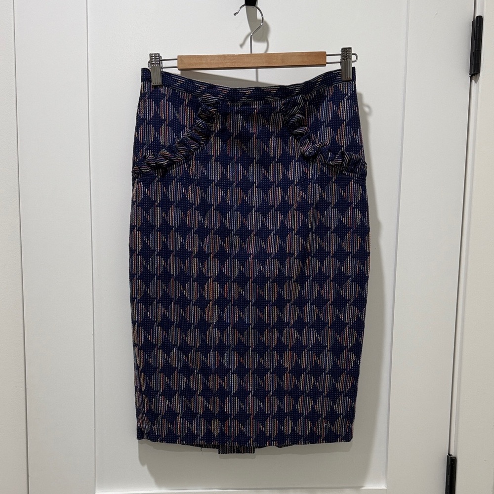 Eva Franco Geometric Pencil Skirt